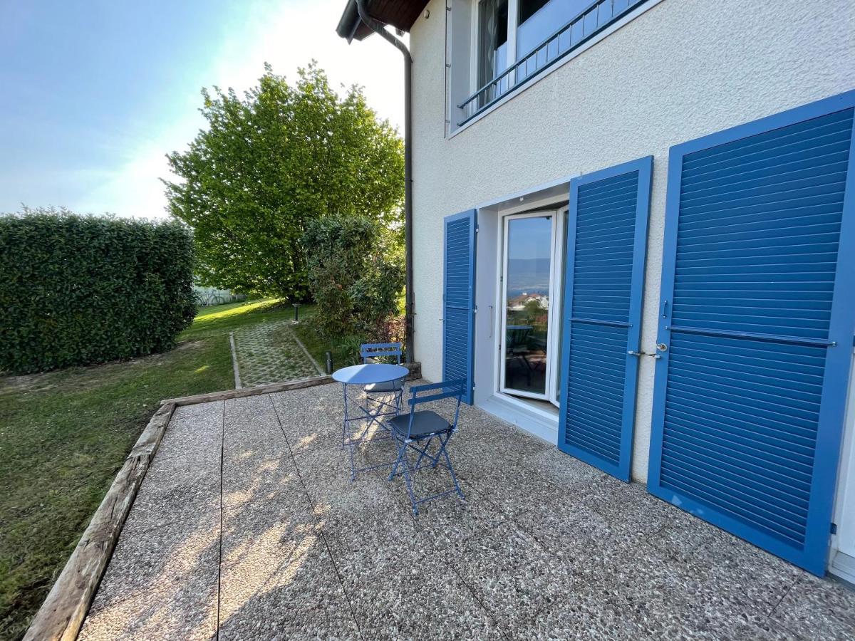 Studio Terrasse Vue Lac Entrée indépendante Font Exterior foto