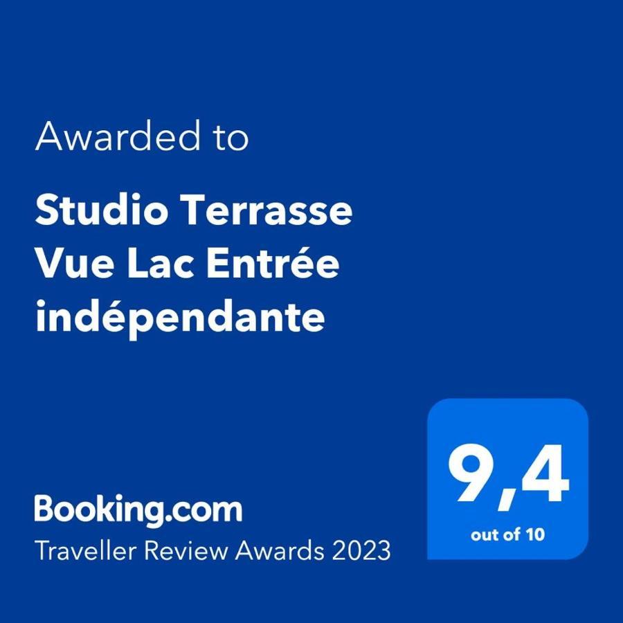 Studio Terrasse Vue Lac Entrée indépendante Font Exterior foto